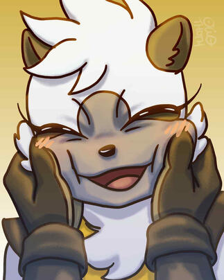 Tangle the Lemur getting her cheeks pinched