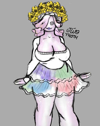 Anthro Hypno Mushroom character from Plants vs Zombies